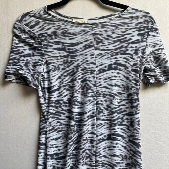 Open Edit pattern bodycon short sleeve dress Sz XS - Picture 3 of 11